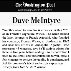WASHINGTON Post - Dave Mc.Intyre , Oct. 2015  